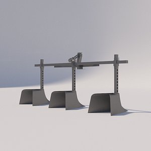 triple hiller minitractor 3D model