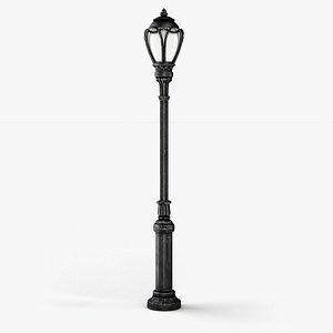 3D central park lamp post