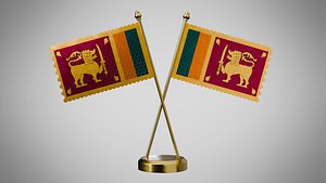 Table  Flag  of Sri Lanka 3D model