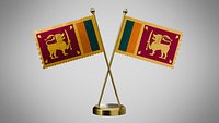 Table  Flag  of Sri Lanka