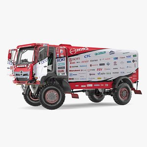 3D Hino Dakar Truck Rigged model