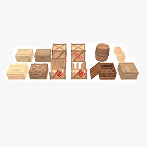 3D model Wood Box