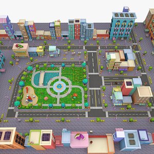 3D model Environment Sunny City