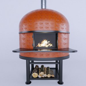 Artneo Pizza Oven Low-poly