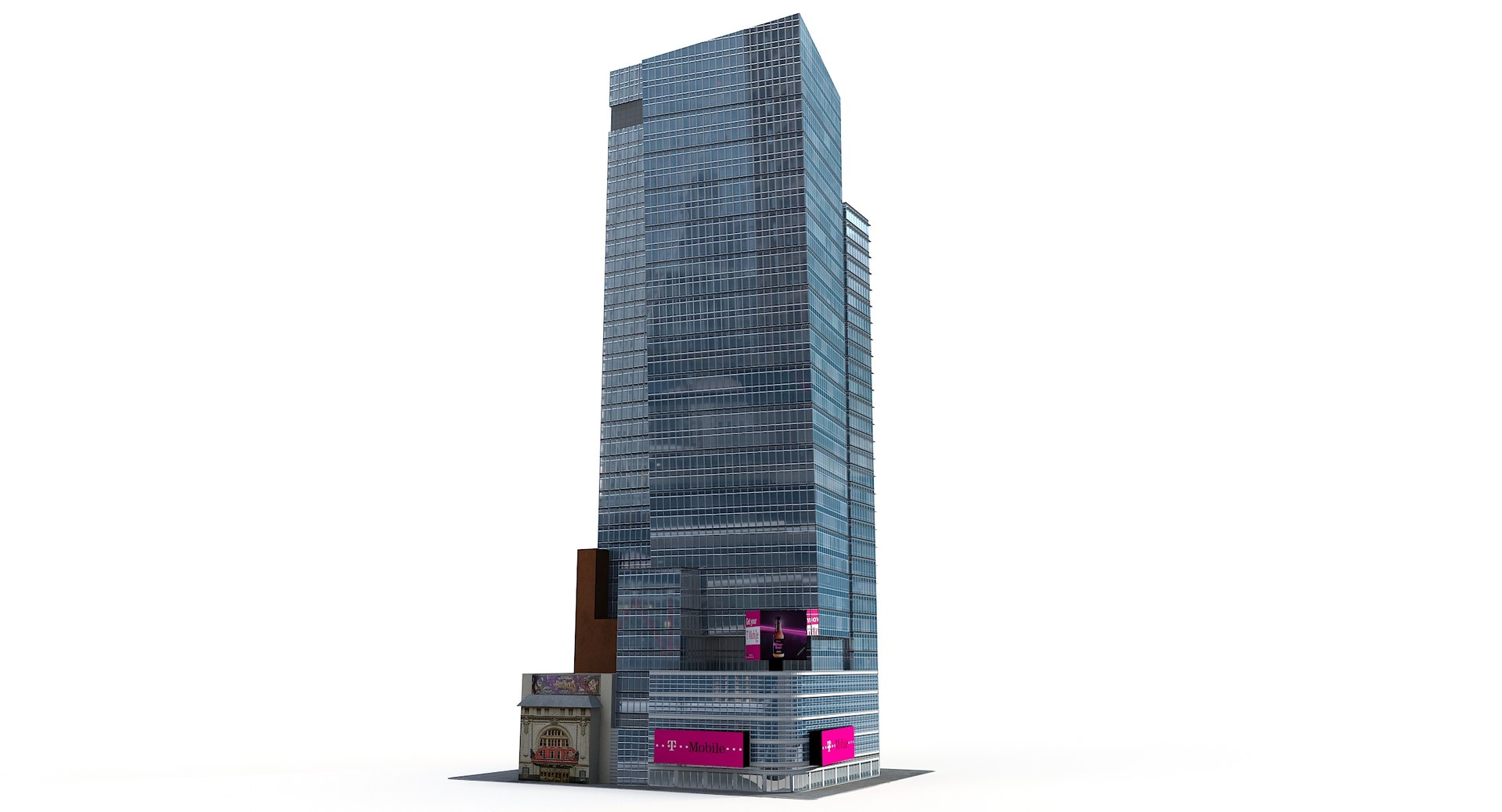 3D 11 Times Square Plaza Low Poly - TurboSquid 1814178