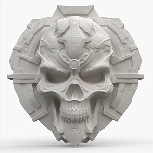 3D Techno Totem Skull 7