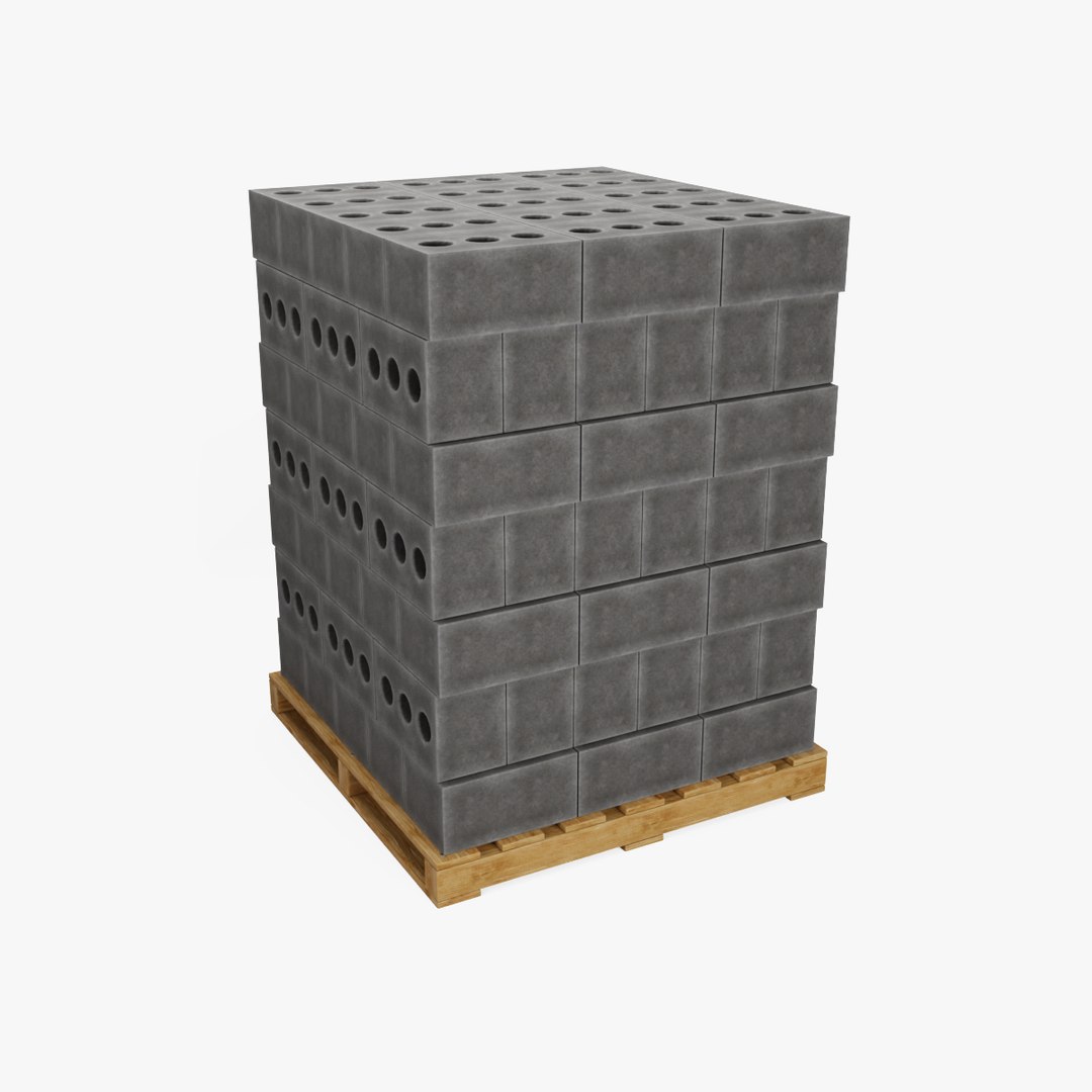 Wooden Pallet with Brick 3 3D - TurboSquid 2070669