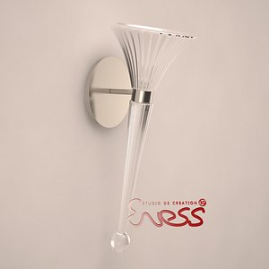 3d model of wall lamp baccarat mille