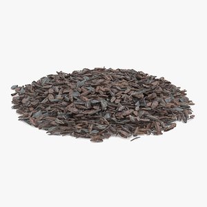 Loose Pine Bark Mulch Mound Brown