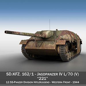 3D jagdpanzer iv l 70 model