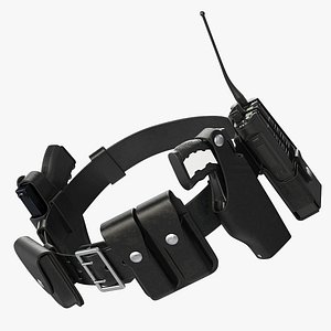 Tactical Utility Belt with Holster Black