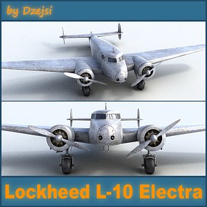 3d model lockheed l-10 electra