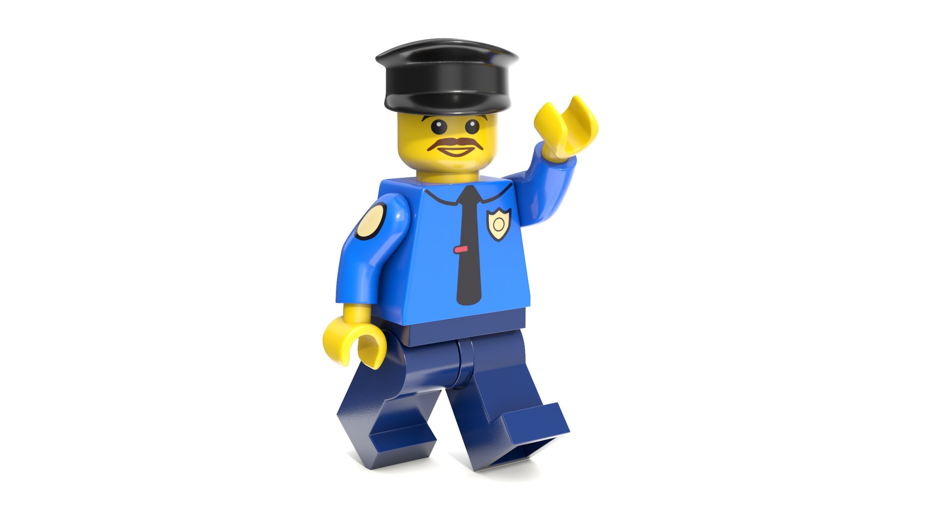 Minifigure LEGO Policeman Rigged for Maya 3D model preview