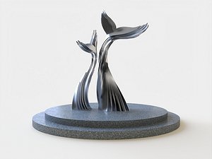 Whale tail sculpture  model model