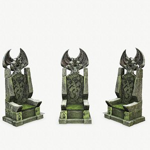 3D Devil Stone Throne model