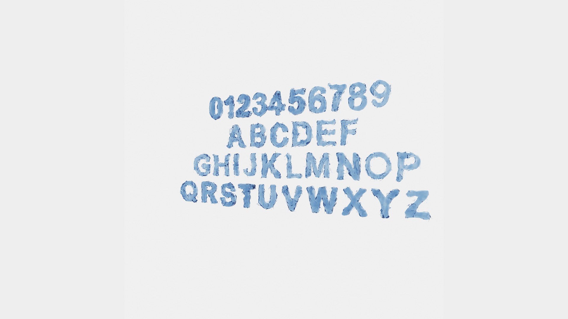 3D Model Splash Letter - TurboSquid 2131429