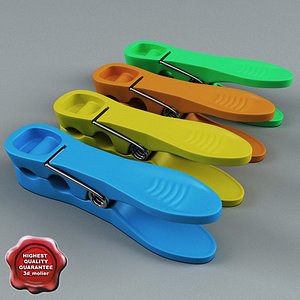 3d model clothespin v4