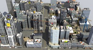 city block x4 3D