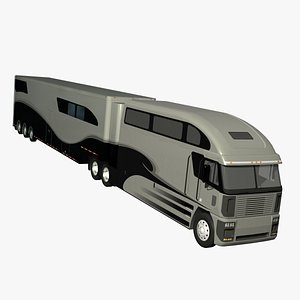 3d model of truck trailer freightliner argosy