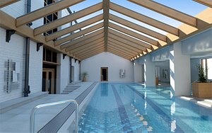 contemporary indoor swimming pool scene 3d model