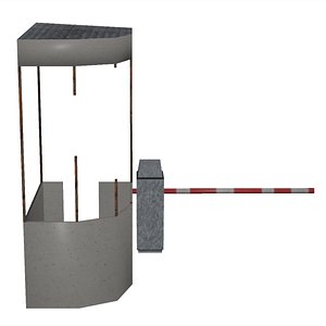 3D entrance abandoned parking model