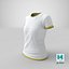 Female Crew Neck Worn White and Yellow