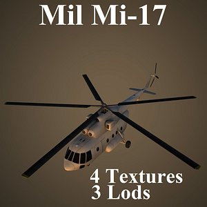mil low-poly helicopter 3d max