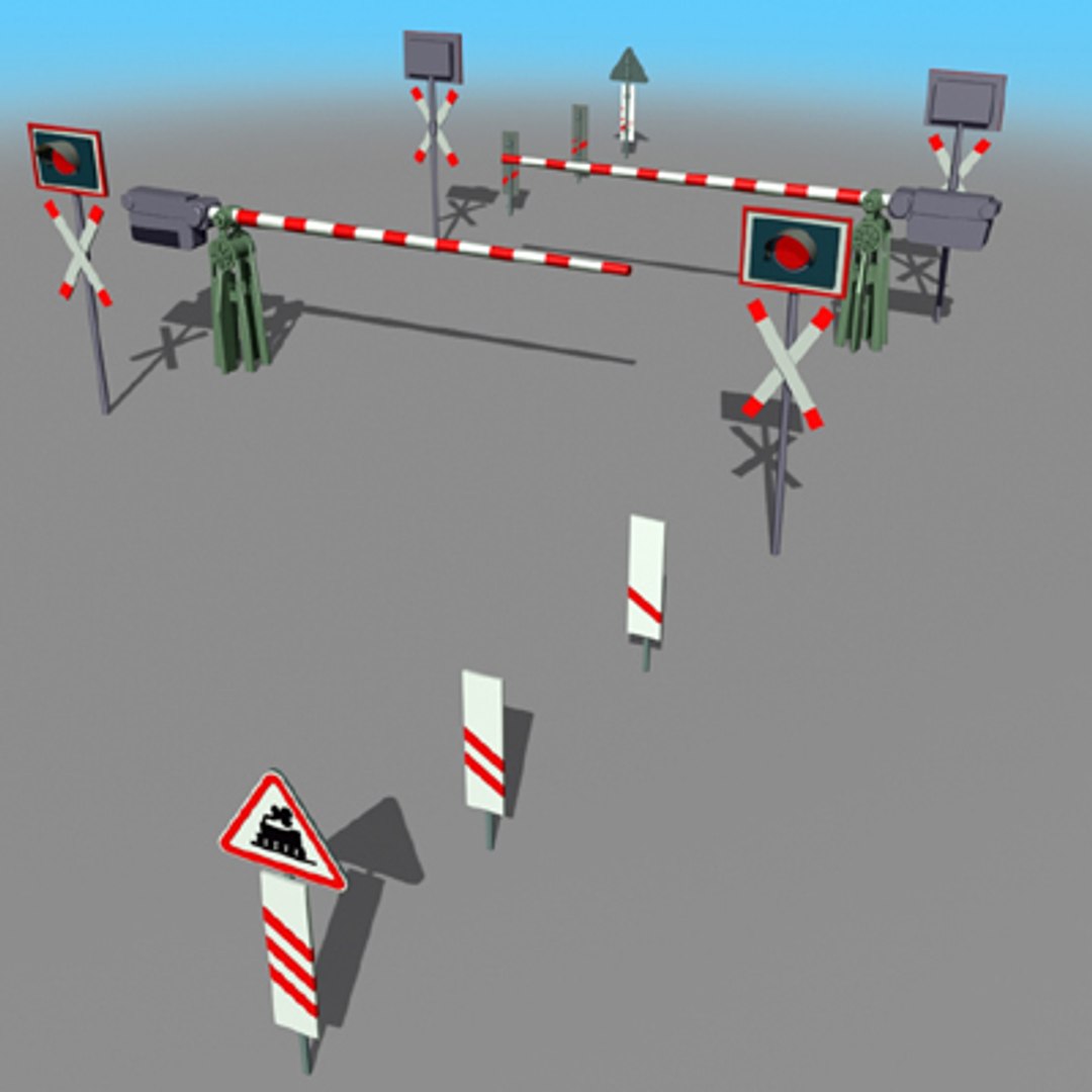 Railway Elements 3d Model