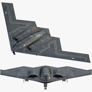Rigged Northrop Grumman B-2 Spirit Stealth Bomber PBR 3D model