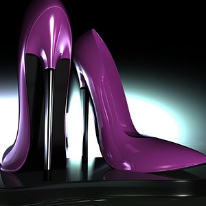 3d model realistic sexy fetish heels