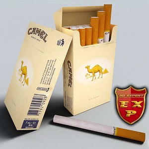 camel pack cigarettes 3d model