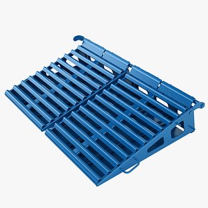 3D Gooseneck Pickup Truck Trailer Ramp 03