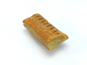 pie puff bread cake 3D model