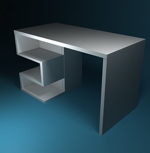 3D minimalist desk