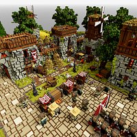 Voxel Orc Castle Asset