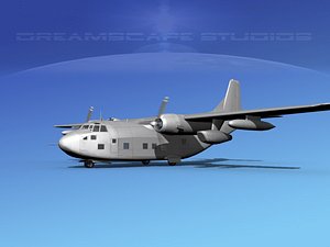 3D aircraft fairchild c-123