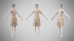Dress 36 Abstract Tribal Stripe model