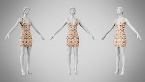 Dress 34 Terracotta Pebble Pattern