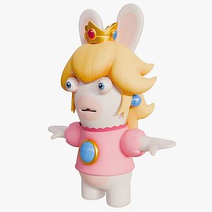 3D model Rabbid Peach Super Mario Sparks of Hope