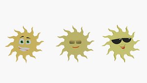 sun cartoon 3D model