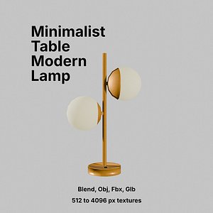 Minimalist Table Modern Lamp 3D model