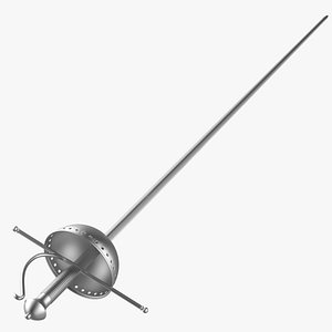 3D SW381 Spanish shell sword