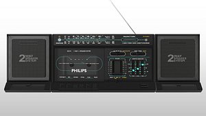 3D philips d8274 cassette recorder model