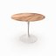 Tabla 12 círculo madera superior blanco abajo pierna