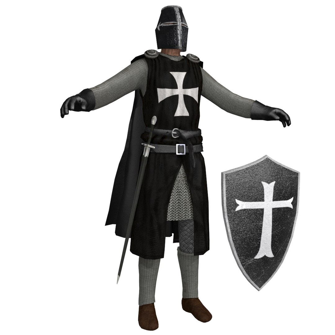 3D Crusader Knight - TurboSquid 1261600