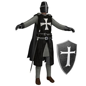 3D crusader knight