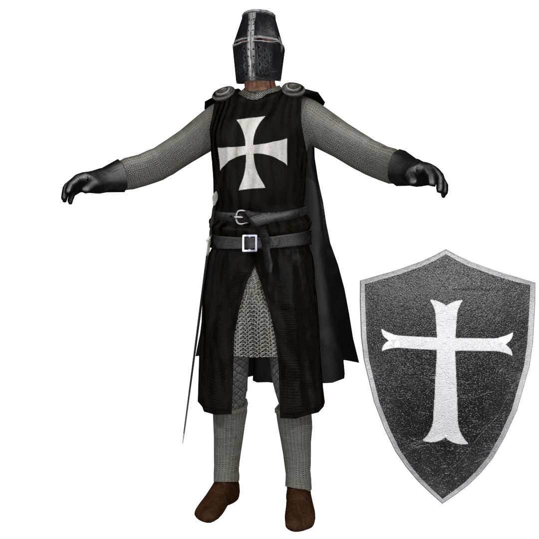 3D Crusader Knight - TurboSquid 1261600