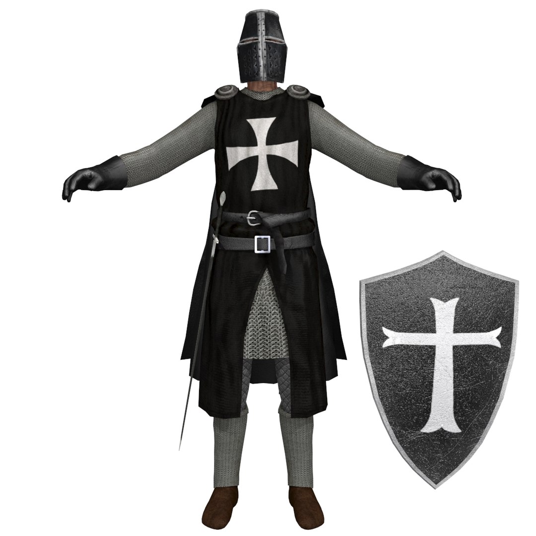 3D Crusader Knight - TurboSquid 1261600