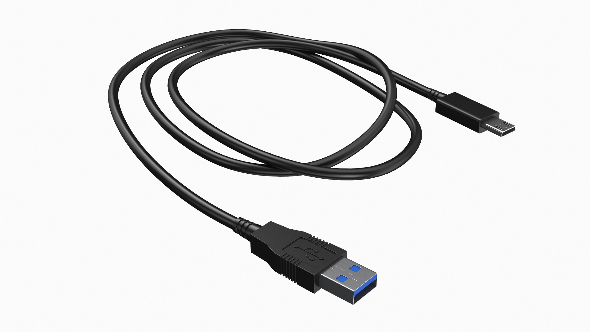 3D Detailed USB Cable Black - TurboSquid 2112027