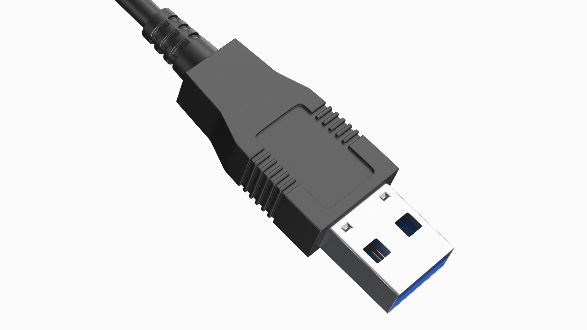 3D Detailed USB Cable Black - TurboSquid 2112027